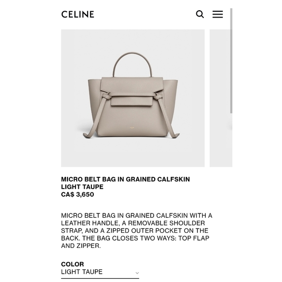 CELINE micro belt bag - Picture 9 of 11